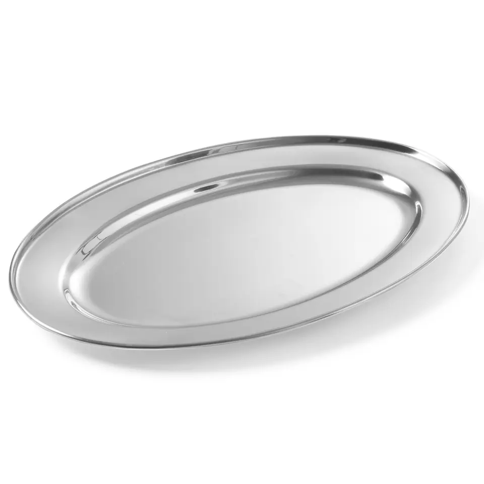 ⁨Steel platter for meats and cold cuts oval length 45 cm - Hendi 404508⁩ at Wasserman.eu