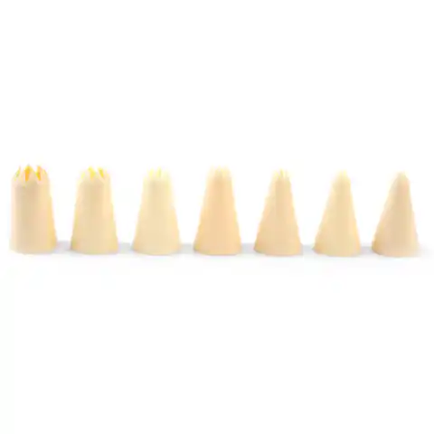 ⁨Tips for cones of confectionery sleeves for decorating NOTCHED 8-20mm set of 7pcs. - Hendi 551110⁩ at Wasserman.eu