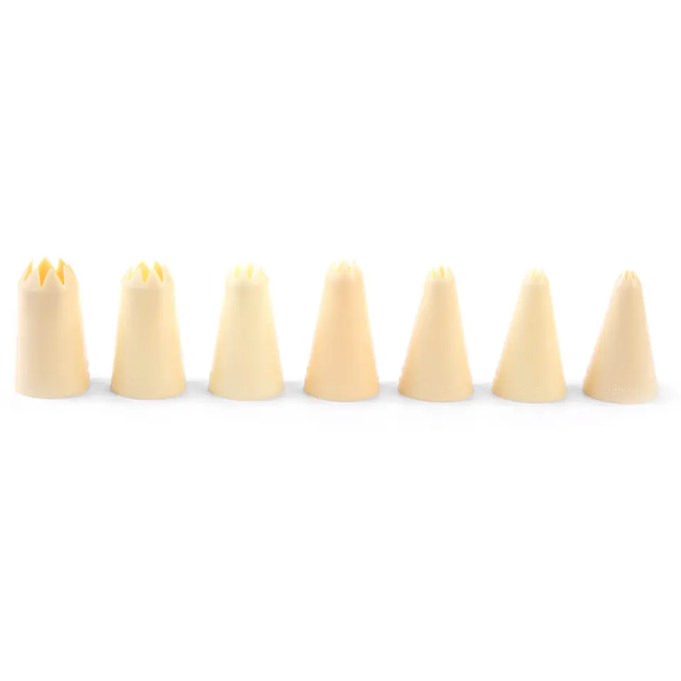 ⁨Tips for cones of confectionery sleeves for decorating NOTCHED 8-20mm set of 7pcs. - Hendi 551110⁩ at Wasserman.eu