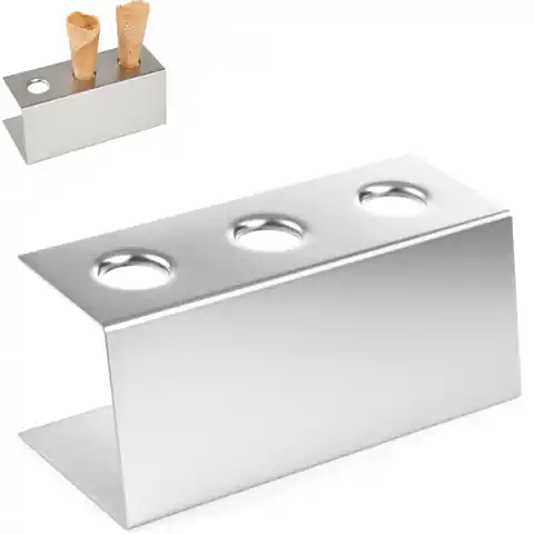 ⁨Stainless steel ice cream stand for 3 wafers - Hendi 755730⁩ at Wasserman.eu