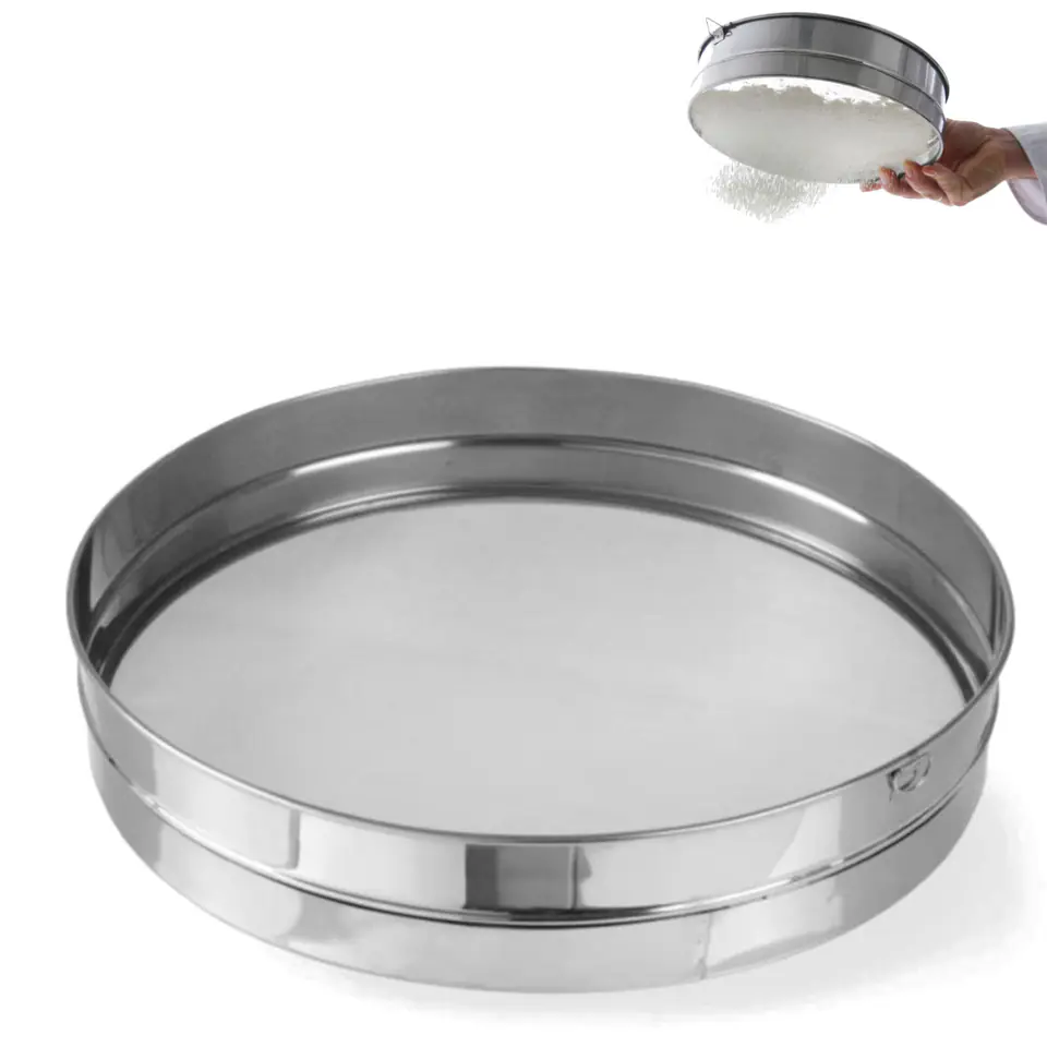 ⁨Thick bakery sieve for sifting flour dia. 407mm Steel - Hendi 637838⁩ at Wasserman.eu