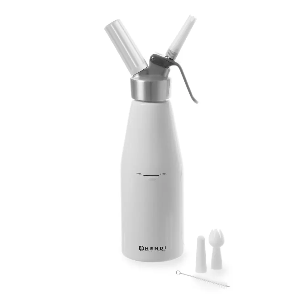 ⁨Siphon for whipped cream Kitchen Line 1L + ACCESSORIES - Hendi 588376⁩ at Wasserman.eu