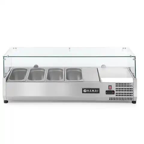 ⁨Stand with refrigerated display case 4 x GN 1/3 width 120cm - Hendi 232965⁩ at Wasserman.eu