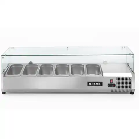 ⁨Extension with refrigerated display case 6 x GN 1/3 width 140cm - Hendi 232972⁩ at Wasserman.eu