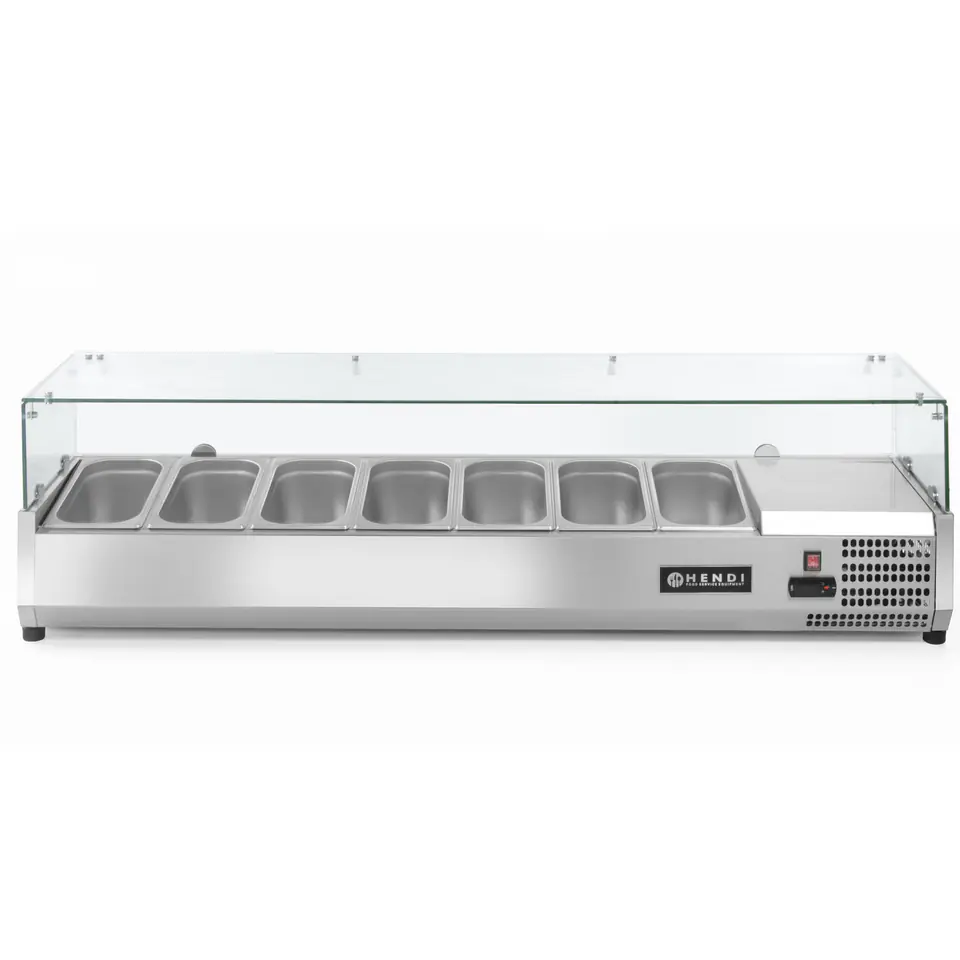 ⁨Extension with refrigerated display case 7 x GN 1/3 width 160cm - Hendi 232989⁩ at Wasserman.eu
