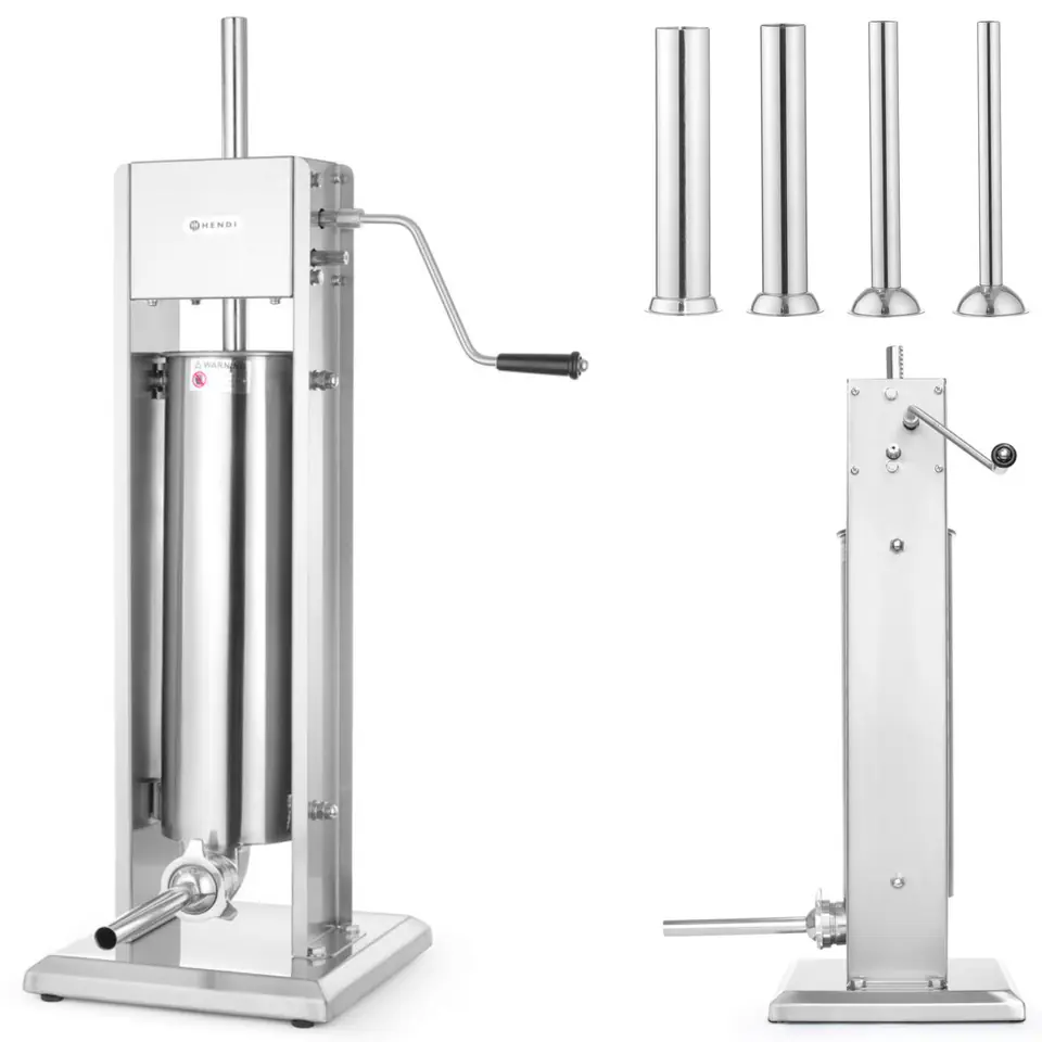 Stuffer sausage filler vertical stainless steel Profi Line 7L - Hendi 282090 at Wasserman.eu