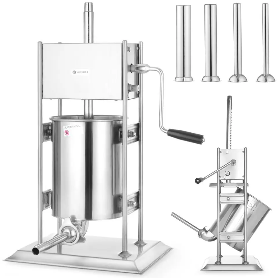 Stuffer Sausage Filler Vertical Stainless Steel Profi Line 10L - Hendi 282151 at Wasserman.eu