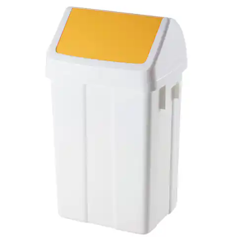 ⁨Kosz pojemnik na śmieci do segregacji odpadów - żółty 25L⁩ w sklepie Wasserman.eu