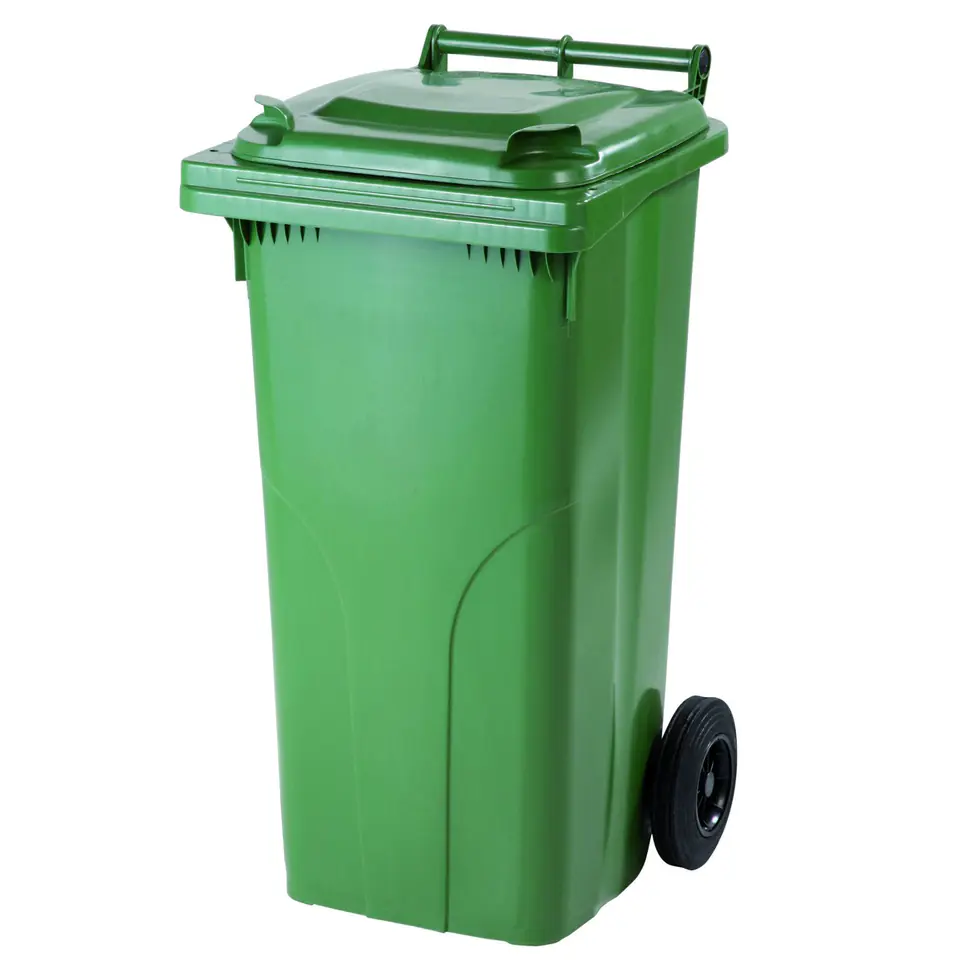 ⁨Container for waste and garbage ATESTA Europlast Austria - green 120L⁩ at Wasserman.eu