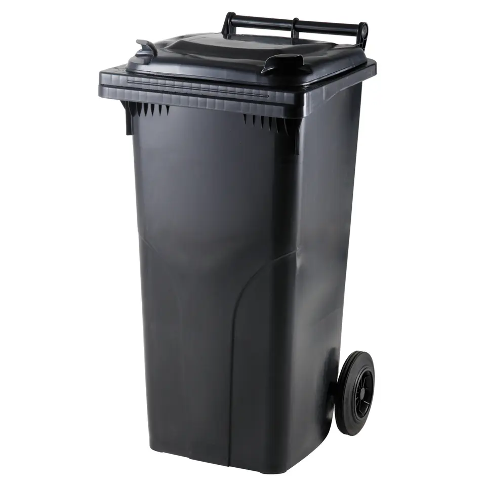⁨Container for waste and garbage ATESTY Europlast Austria - black 120L⁩ at Wasserman.eu