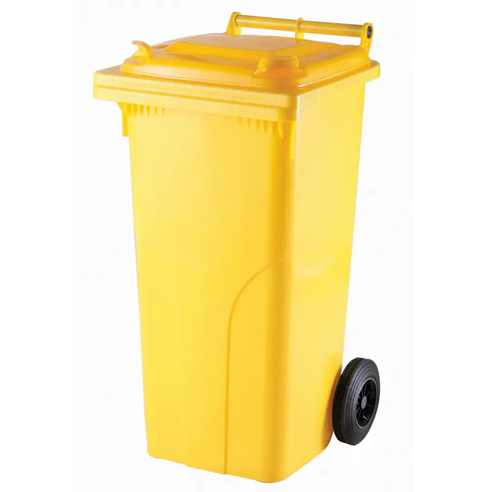 ⁨Container for waste and garbage ATESTA Europlast Austria - yellow 120L⁩ at Wasserman.eu