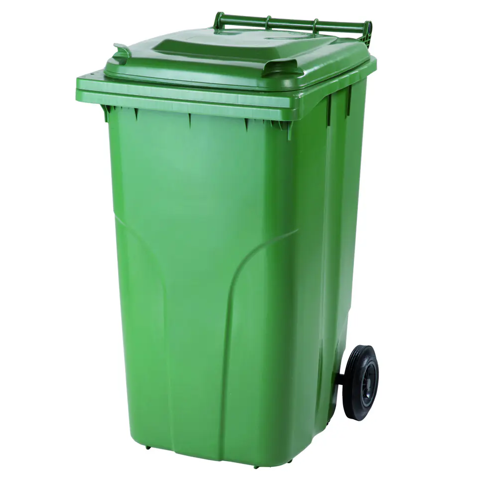 ⁨Container for waste and garbage ATESTY Europlast Austria - green 240L⁩ at Wasserman.eu