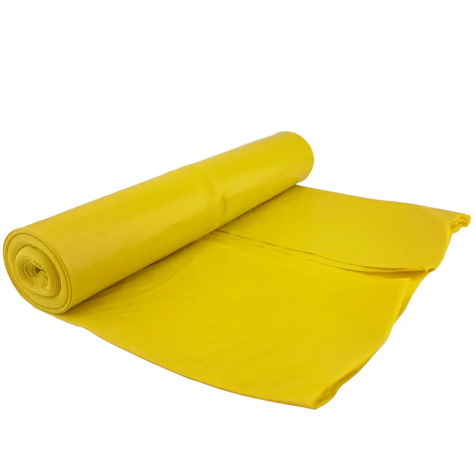 ⁨Garbage garbage bags thick 50 mikr. durable roll 25pcs. - yellow 120L⁩ at Wasserman.eu