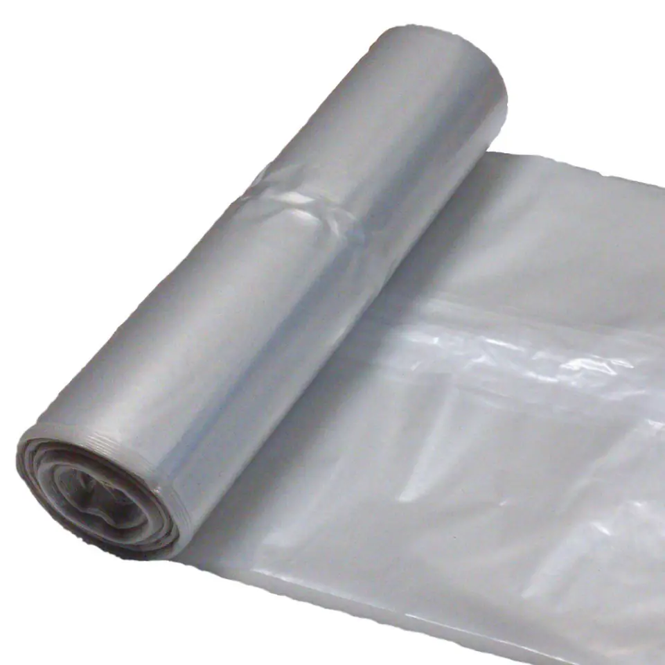 ⁨Garbage garbage bags thick 50 mikr. durable roll 25pcs. - transparent 120L⁩ at Wasserman.eu