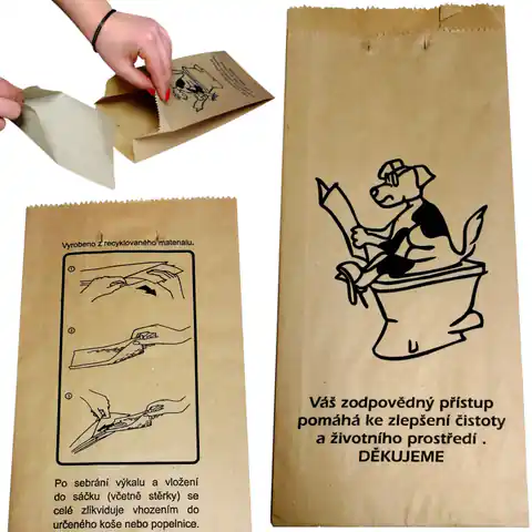 ⁨Paper bags with cardboard spatula for dog droppings FEDOG CZ 25pcs.⁩ at Wasserman.eu