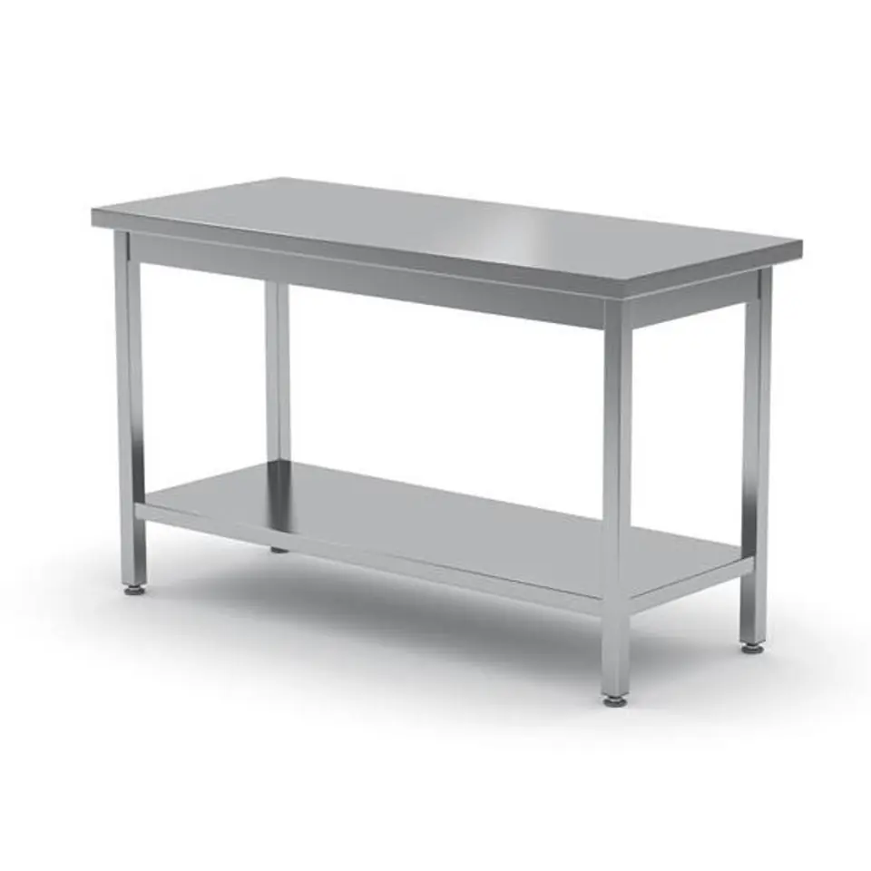 ⁨Central working table with shelf - screwed 1000 x 600cm Hendi 811511⁩ at Wasserman.eu