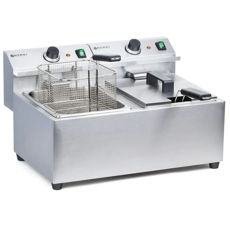 ⁨Catering fryer Mastercook 7kW 230V 2 x 8L - Hendi 207307⁩ at Wasserman.eu