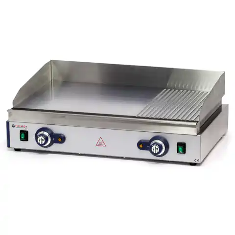 ⁨Blue Line smooth-grooved double grill hob for continuous operation 3500W - Hendi 203163⁩ at Wasserman.eu