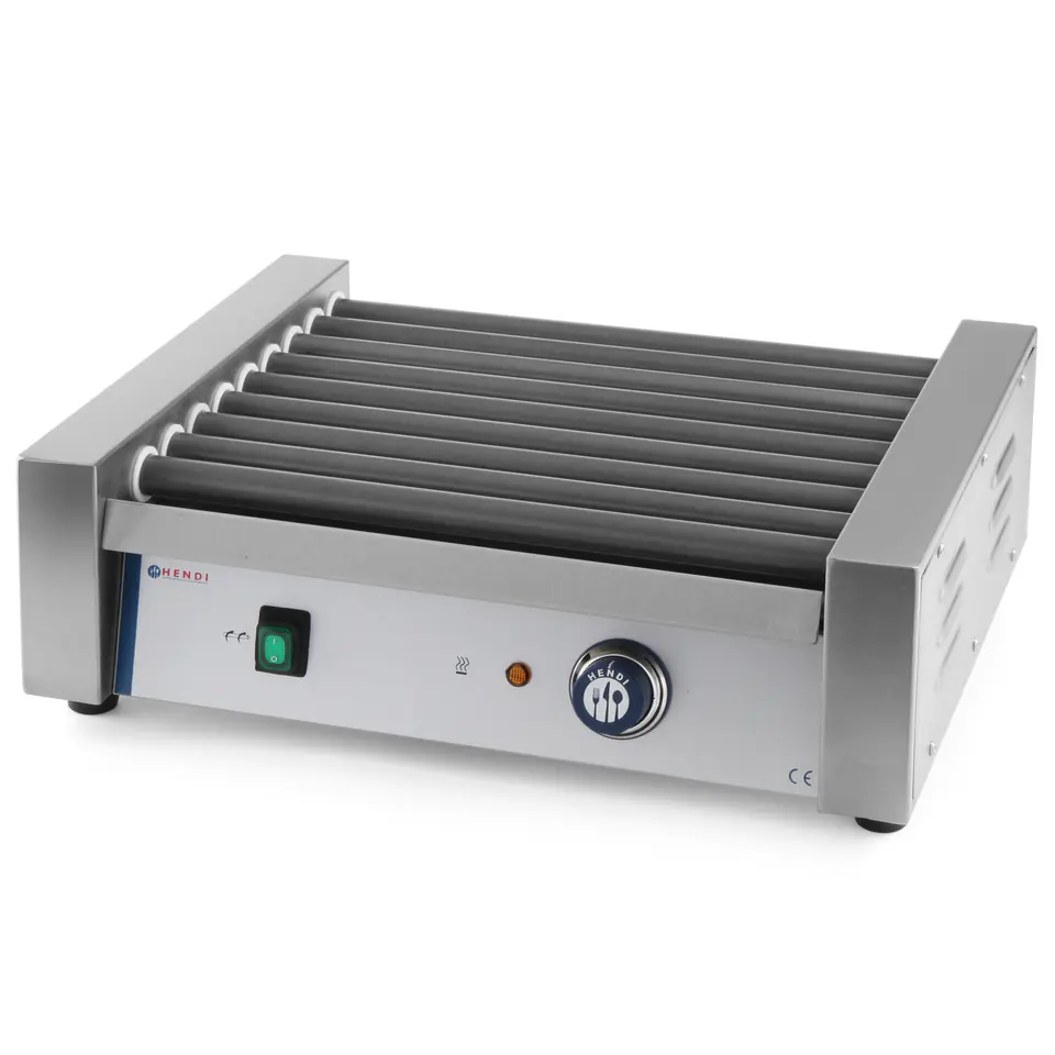 ⁨Roller grill podgrzewacz rolkowy do parówek 9 rolek 940W - Hendi 268605⁩ w sklepie Wasserman.eu