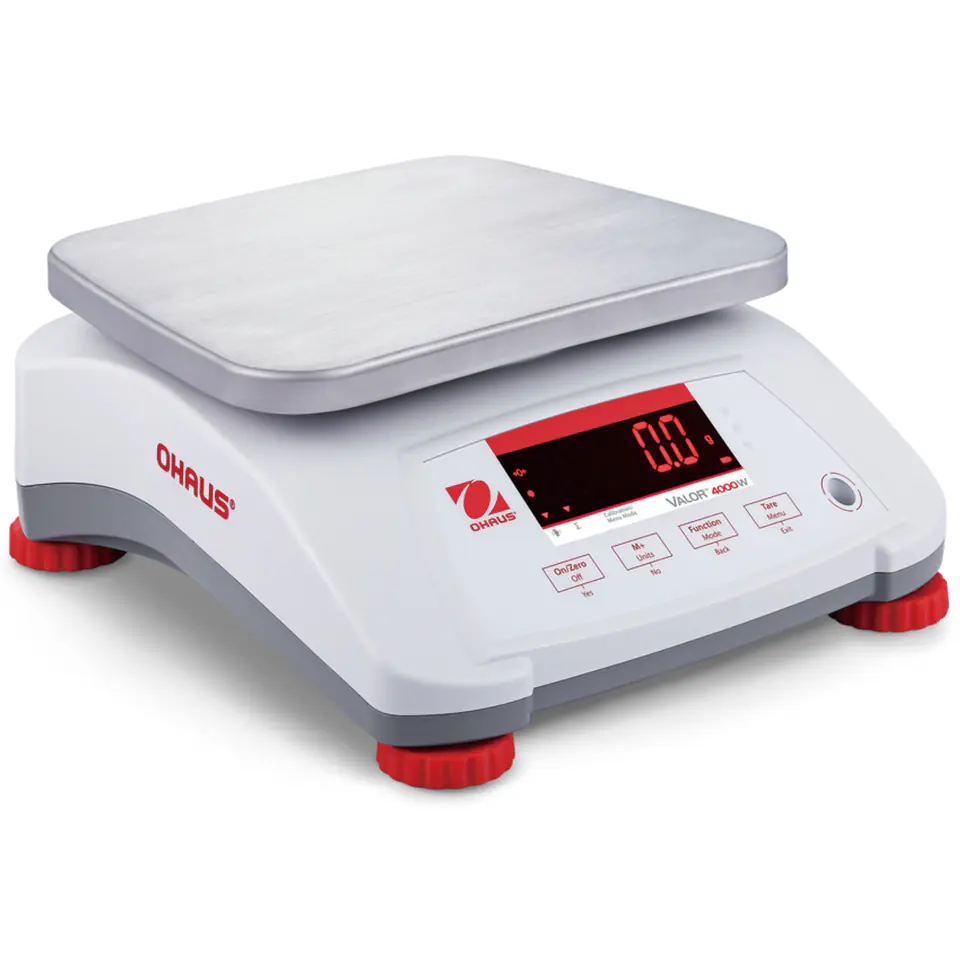 ⁨VALOR 4000 Legalization Kitchen Kitchen Scale Waterproof IP68 LED 1.5Kg / 0.5g - OHAUS V41PWE1501T-M⁩ at Wasserman.eu