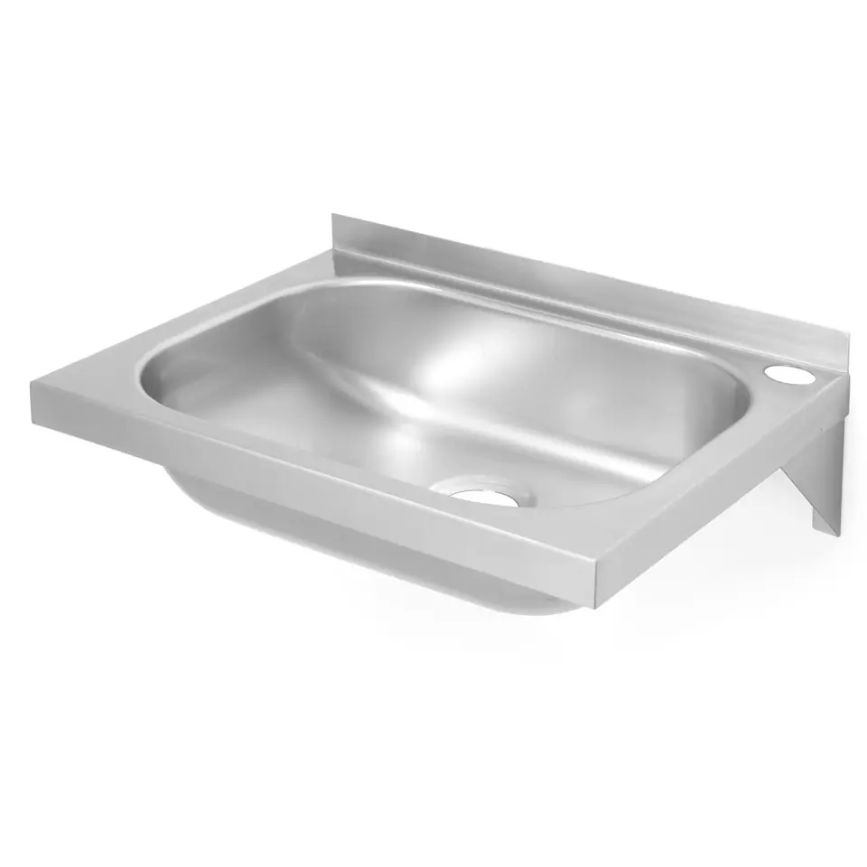 ⁨Steel washbasin for hands wall hanger 400x295mm - Hendi 811818⁩ at Wasserman.eu