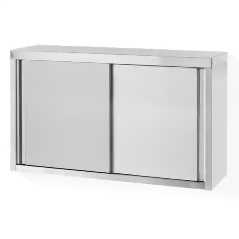 ⁨Steel wall hanging cabinet for kitchen with sliding door 100x60x30cm - Hendi 811207⁩ at Wasserman.eu