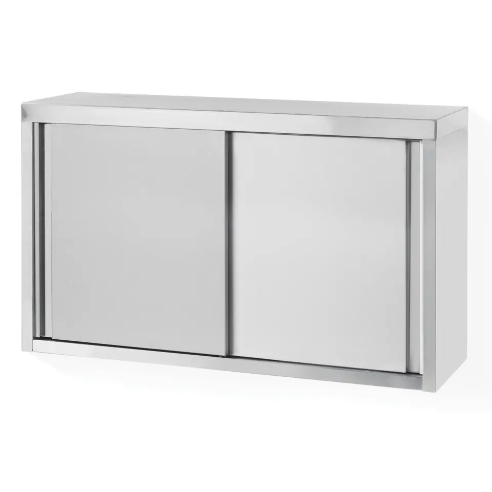 ⁨Steel wall hanging cabinet for kitchen with sliding door 100x60x30cm - Hendi 811207⁩ at Wasserman.eu