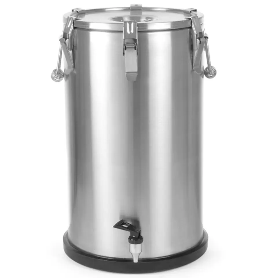 ⁨Thermal Container Steel Thermos With Food Transport Faucet 35L - Hendi 710326⁩ at Wasserman.eu