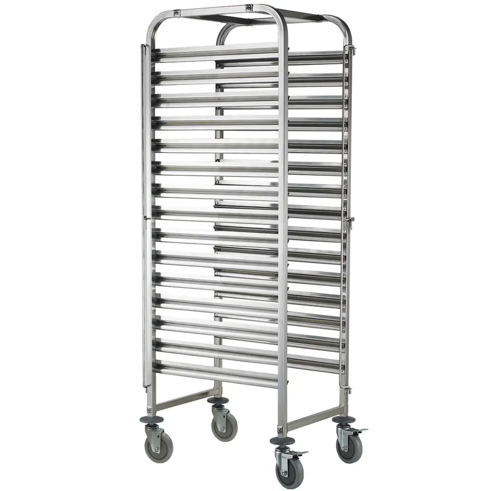 ⁨Steel trolley for transporting trays of baking trays 15 x 60x40cm - Hendi 810651⁩ at Wasserman.eu