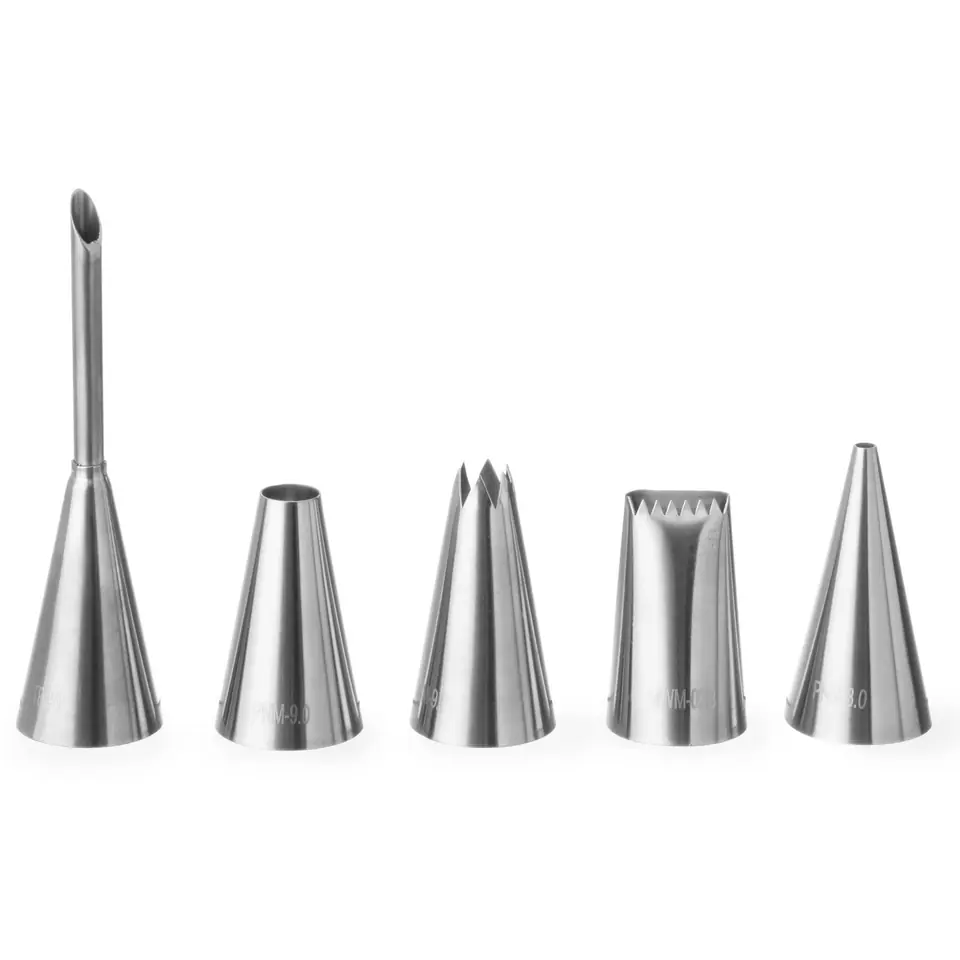 ⁨Decorative tips for sleeves of confectionery cones EXPERT set of 5 pcs. - Hendi 551592⁩ at Wasserman.eu