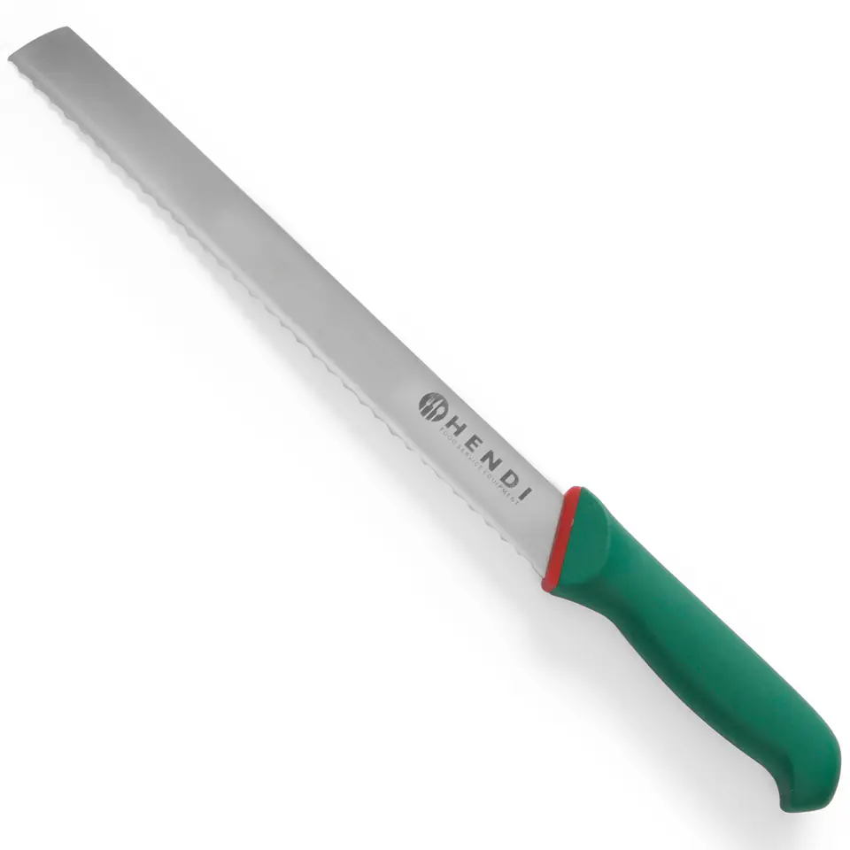 ⁨Bread and bread knife serrated Green Line length 380mm - Hendi 843888⁩ at Wasserman.eu