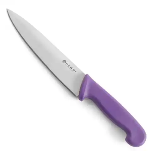 ⁨Nóż kuchenny dla alergików HACCP fioletowy dł. 320mm - Hendi 842676⁩ w sklepie Wasserman.eu