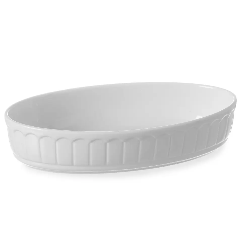 ⁨Oval baking dish made of PORCELAIN RUSTICA 220x125x40mm - Hendi 786321⁩ at Wasserman.eu