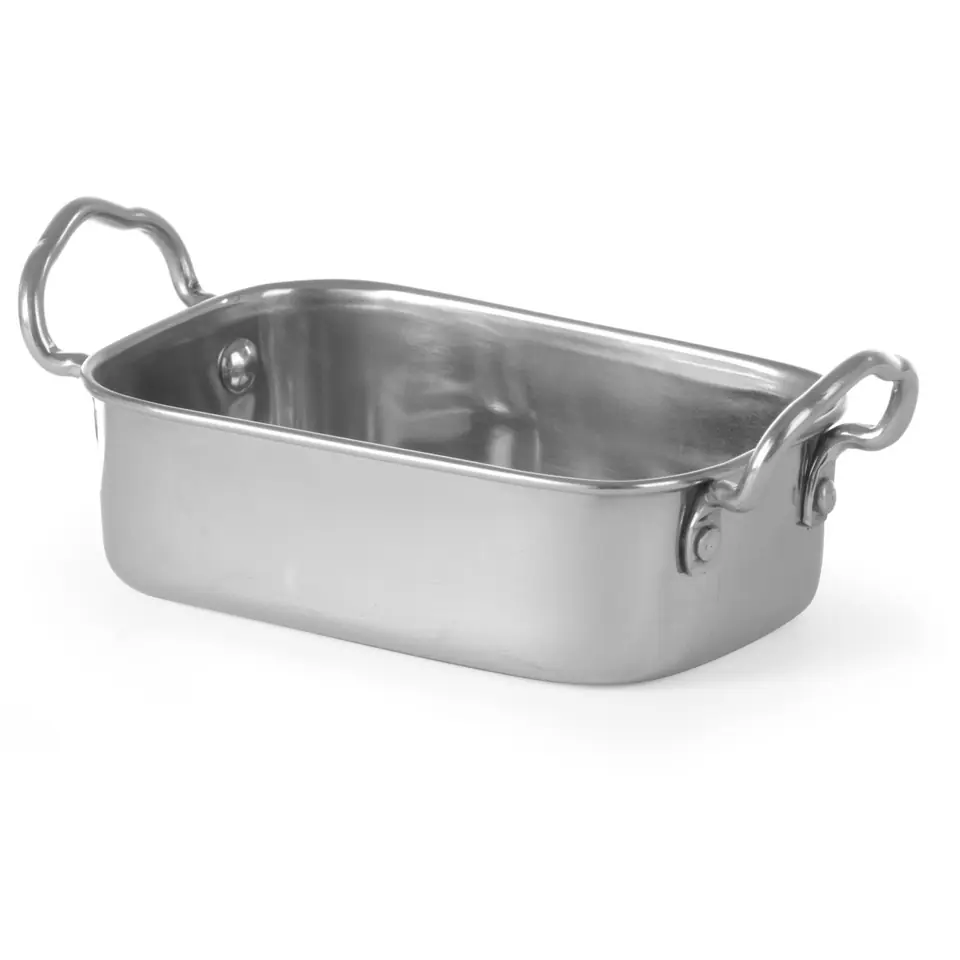 ⁨Small stainless steel snack pan 185x95x45mm - Hendi 426487⁩ at Wasserman.eu