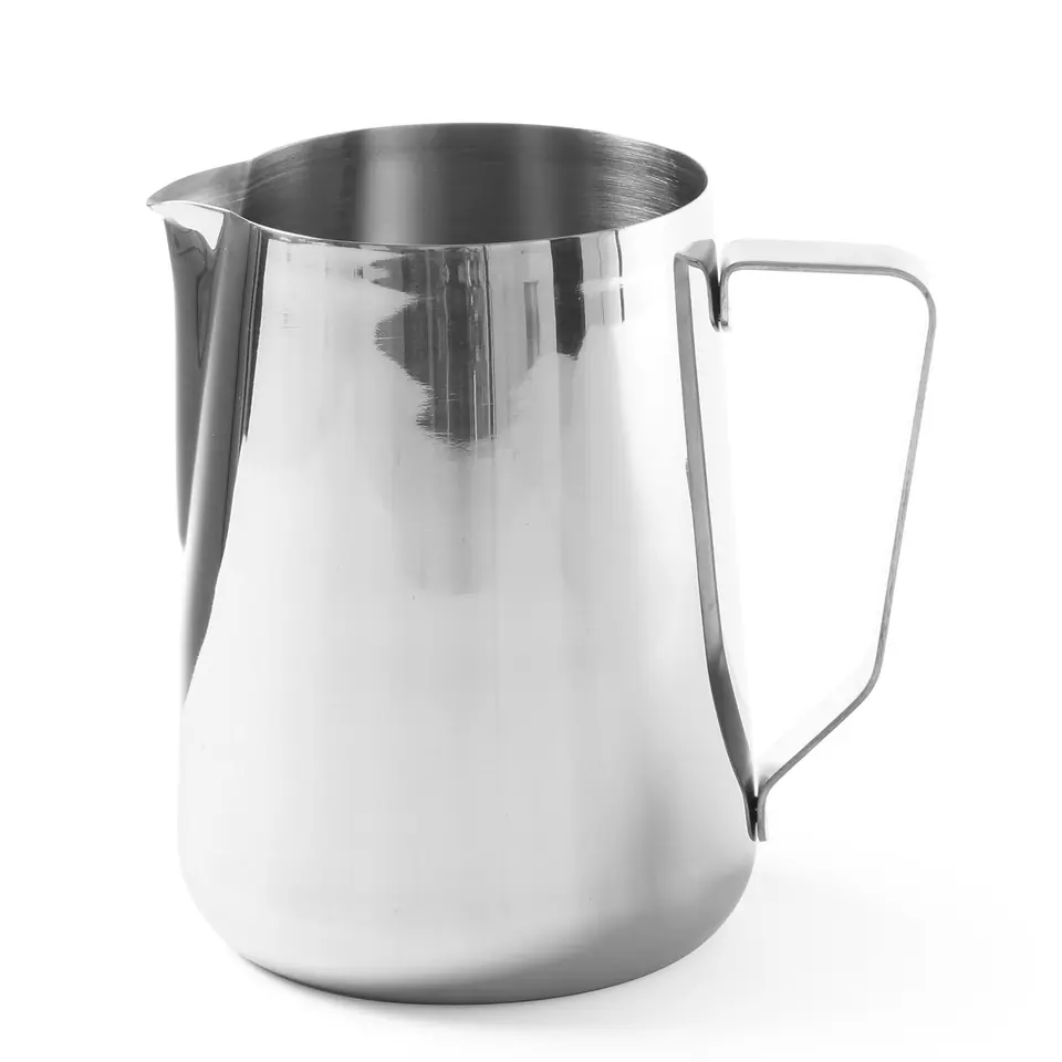 ⁨Steel milk foaming cup jug for coffee cappuccino 0.35L - Hendi 451502⁩ at Wasserman.eu