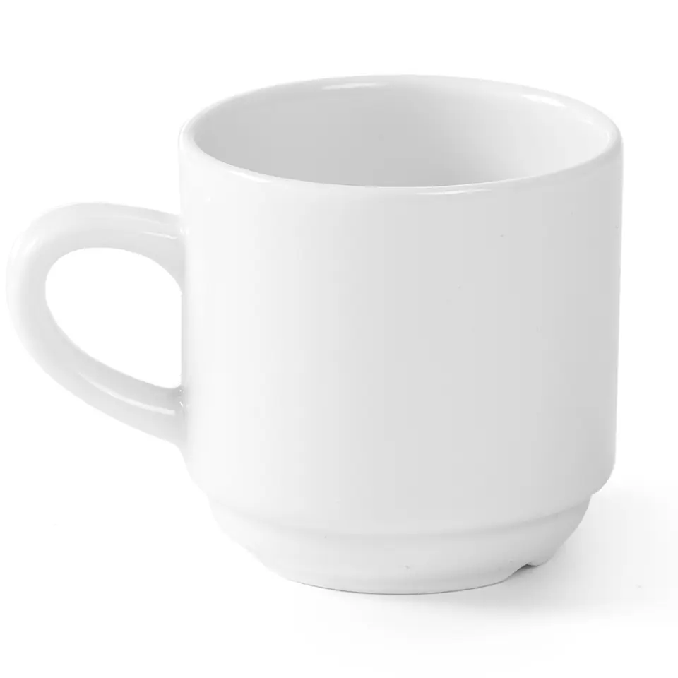 ⁨Filiżanka do kawy hotelowa OPTIMA biała porcelana 90ml zestaw 12szt. - Hendi 770900⁩ w sklepie Wasserman.eu