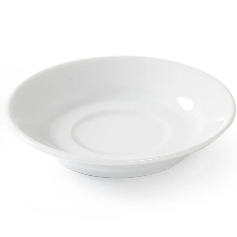 ⁨Saucer for coffee cup OPTIMA white porcelain medium. 90mm set of 12pcs. - Hendi 770917⁩ at Wasserman.eu