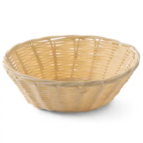 ⁨Polyrattan bread basket round avg. 200mm H 65mm - Hendi 426609⁩ at Wasserman.eu