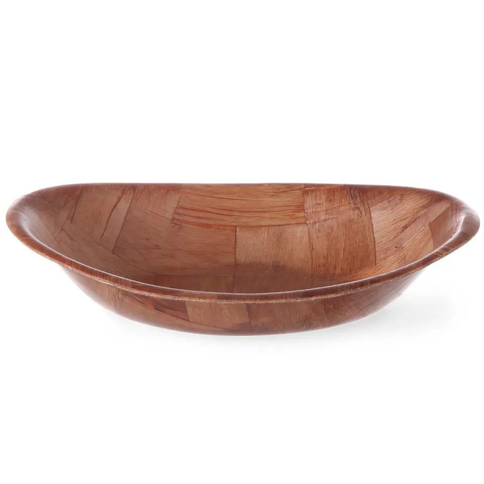 ⁨Wooden kitchen bowl oval 230x180mm - Hendi 425602⁩ at Wasserman.eu