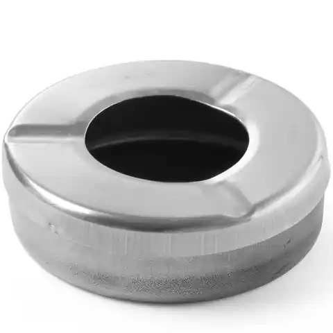 ⁨Ashtray with lid stainless steel diameter. 90mm - Hendi 440407⁩ at Wasserman.eu