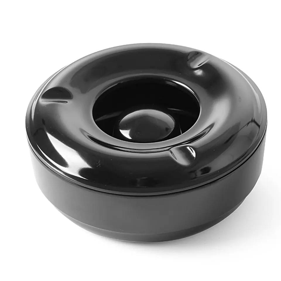 ⁨Ashtray with melamine lid black avg. 146mm - Hendi 569757⁩ at Wasserman.eu