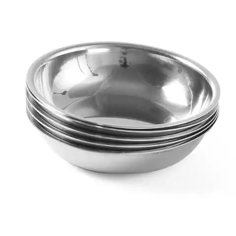 ⁨Salad bowl stainless steel medium. 100mm set of 4pcs. - Hendi 452325⁩ at Wasserman.eu