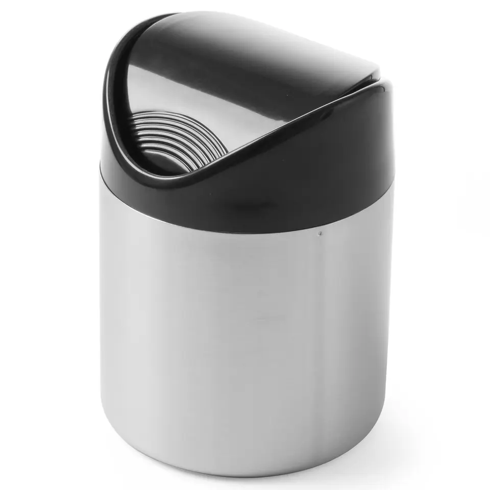 ⁨Garbage can container for the waste table lid tilting medium. 120mm Stainless Steel - Hendi 440704⁩ at Wasserman.eu