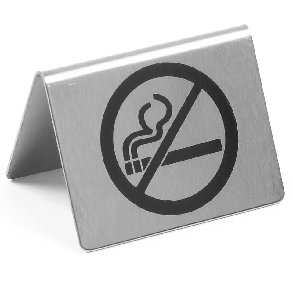 ⁨No SMOKING information plate stainless steel - Hendi 663660⁩ at Wasserman.eu