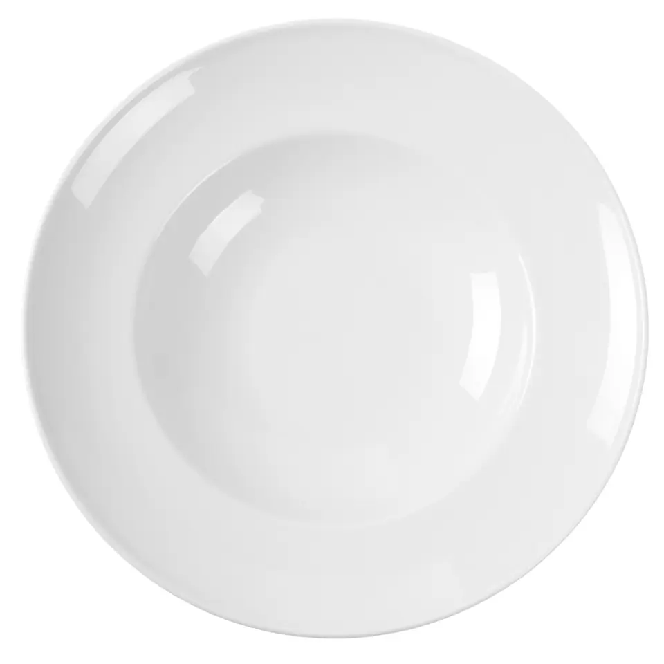 ⁨Plate for spaghetti noodles OPTIMA white porcelain medium. 260mm set of 6pcs. - Hendi 770948⁩ at Wasserman.eu