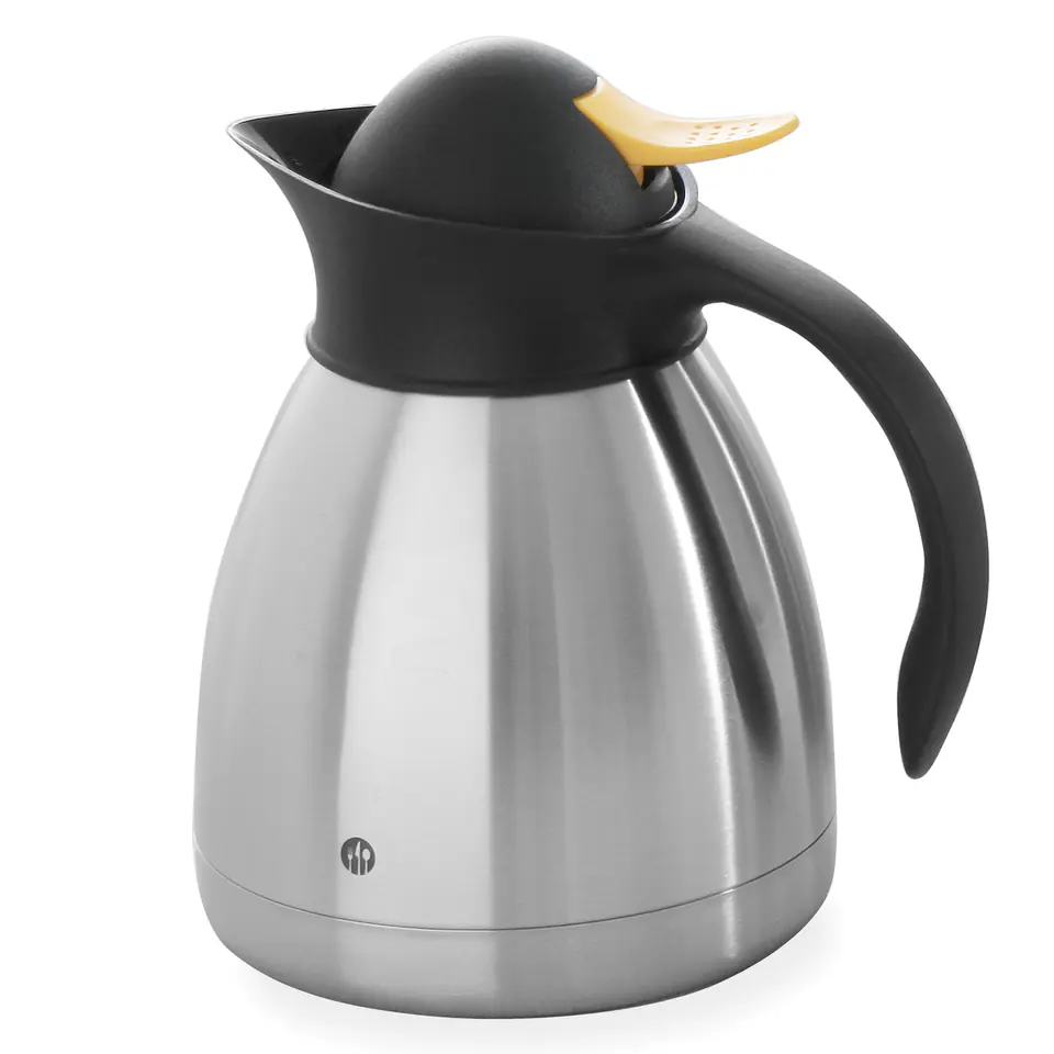 ⁨Thermos thermal tea catering jug steel double walls steel 1L - Hendi 446522⁩ at Wasserman.eu