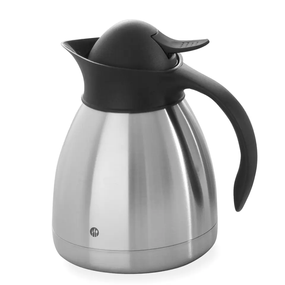 ⁨Thermos thermal coffee catering jug steel double walls steel 1L - Hendi 446508⁩ at Wasserman.eu