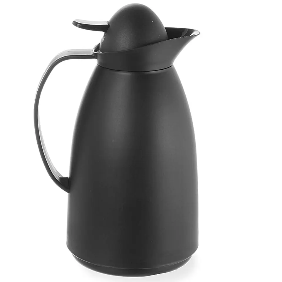 ⁨Thermos flask with glass insert for coffee and tea black poj. 1L - Hendi 449608⁩ at Wasserman.eu