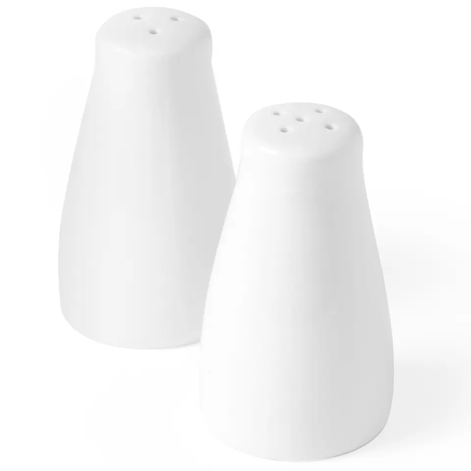 ⁨Spice set salt shaker and pepper dish white porcelain - Hendi 786413⁩ at Wasserman.eu