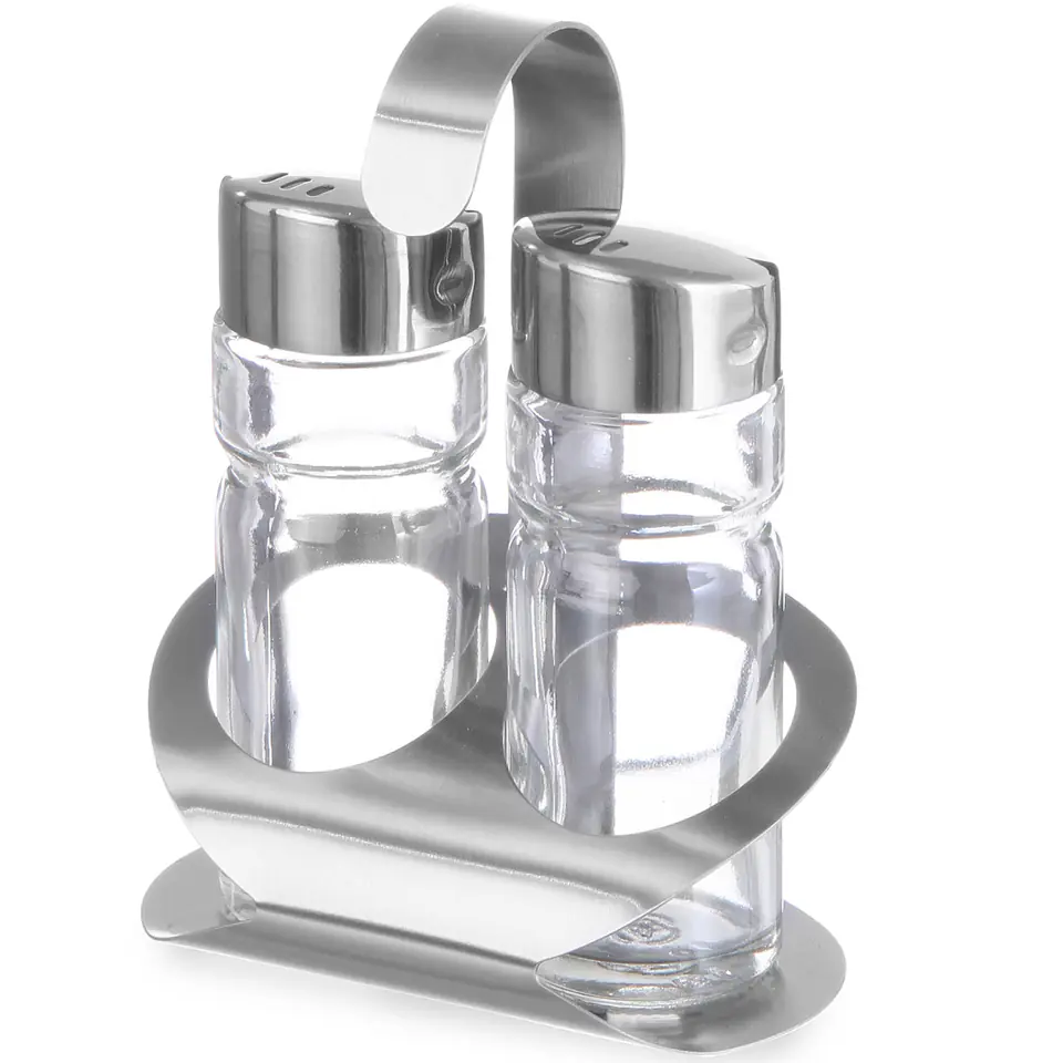 ⁨Stainless steel spice set salt and pepper - Hendi 465301⁩ at Wasserman.eu